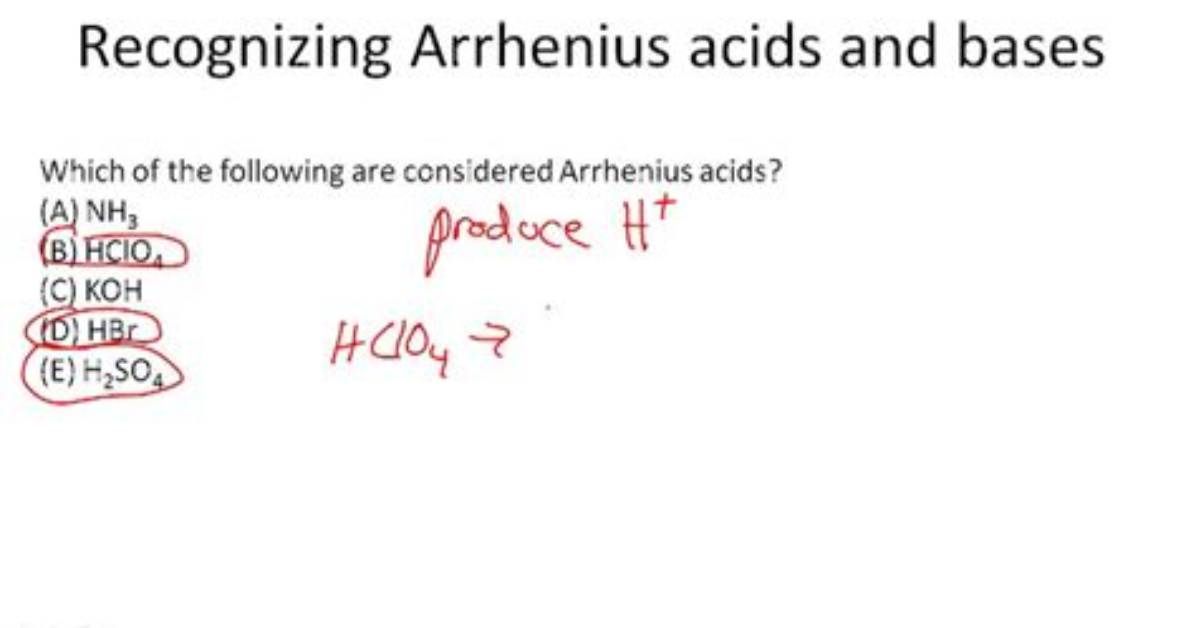 Are All Acids Arrhenius? | Contextresponse. Com