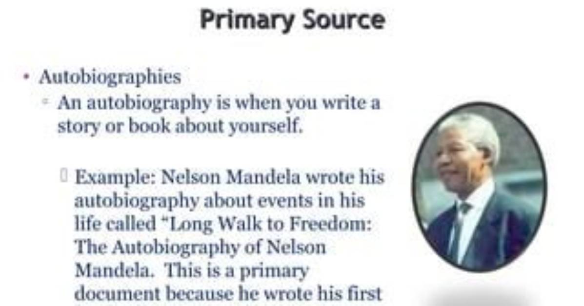 Are Autobiographies Primary Sources?