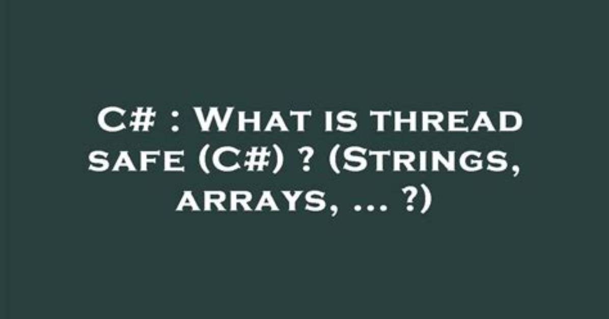 Are C Arrays Thread Safe