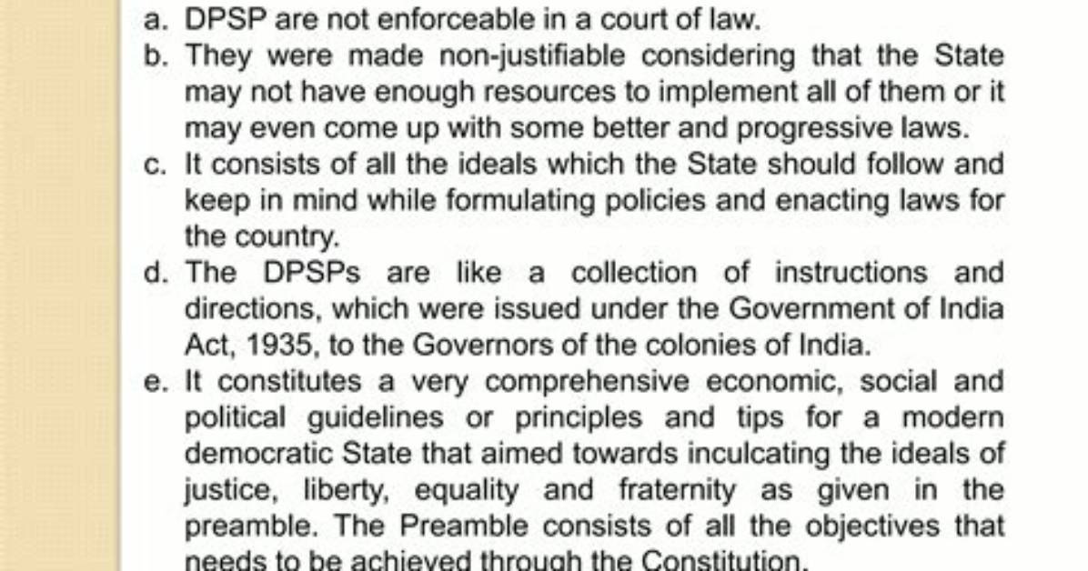Are Dpsp Enforceable by Law?