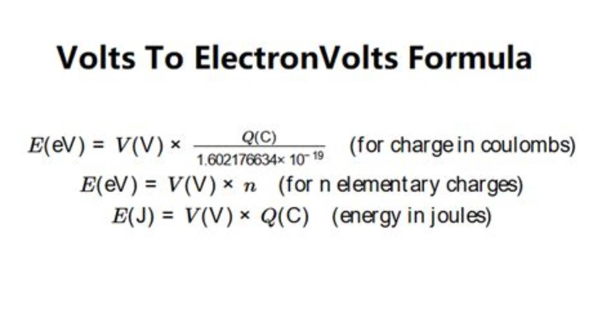 Are Electron Volts and Volts the Same?