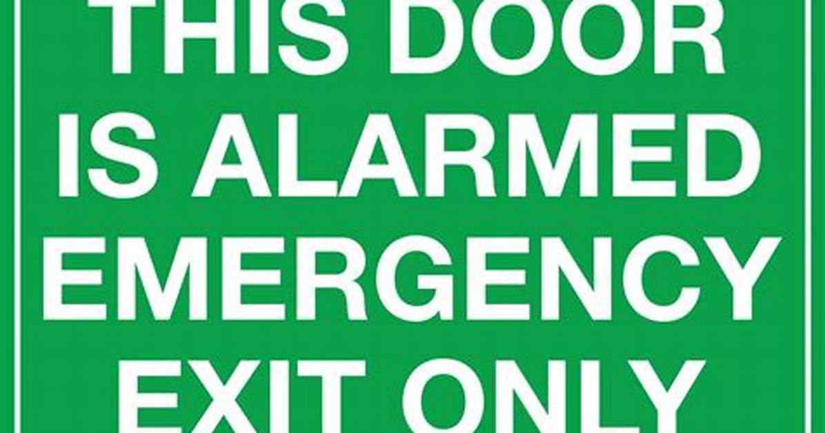 Are Fire Exits Alarmed?