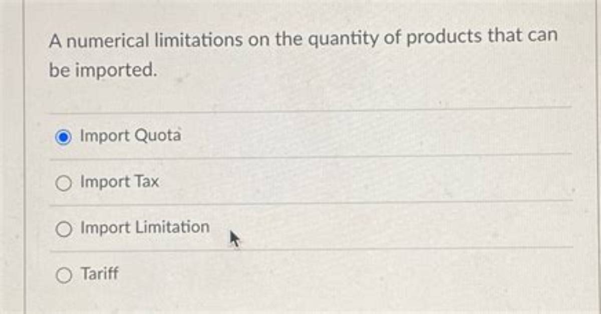 Are Numerical Limitations on the Quantity?