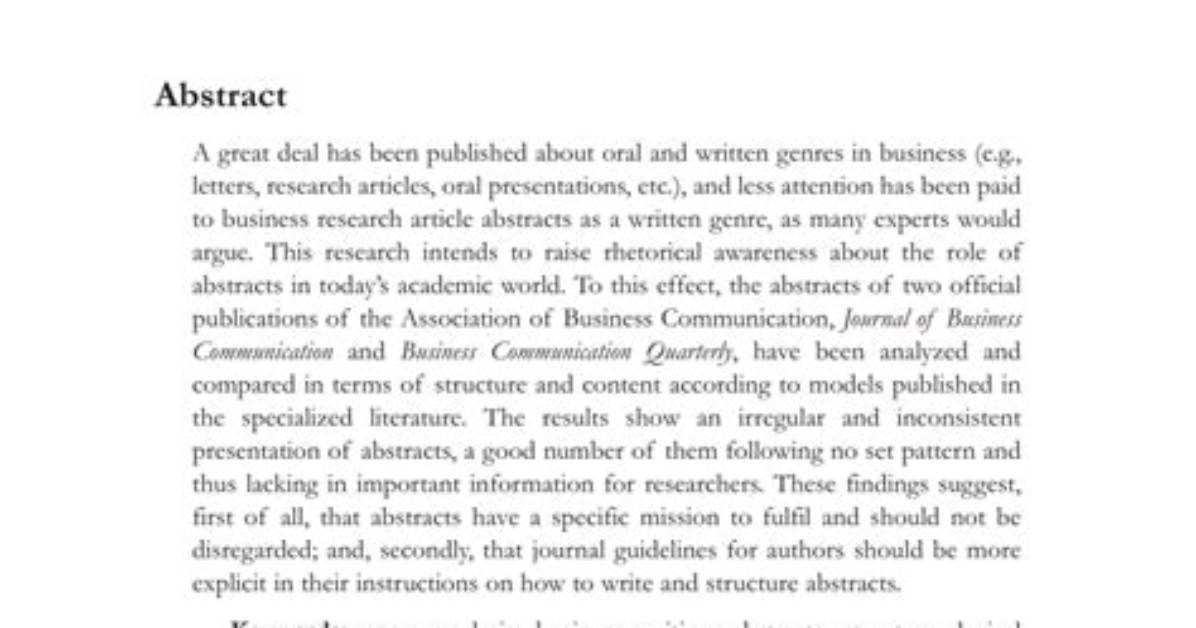 Are Published Abstracts Considered Publications?