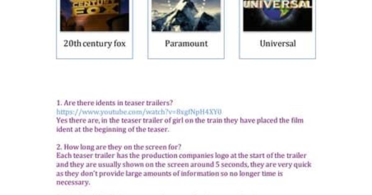 Are Teaser Trailers Real?