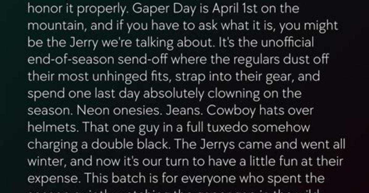 Are You a Gaper?