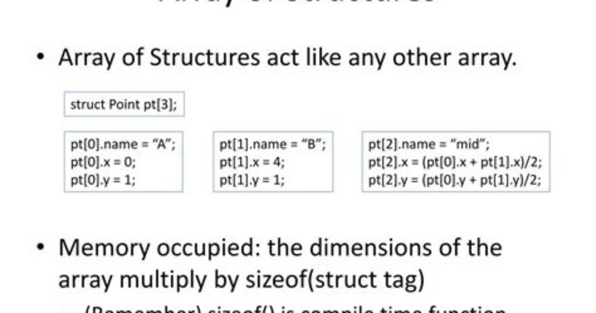 Array of Structs Example [Closed]