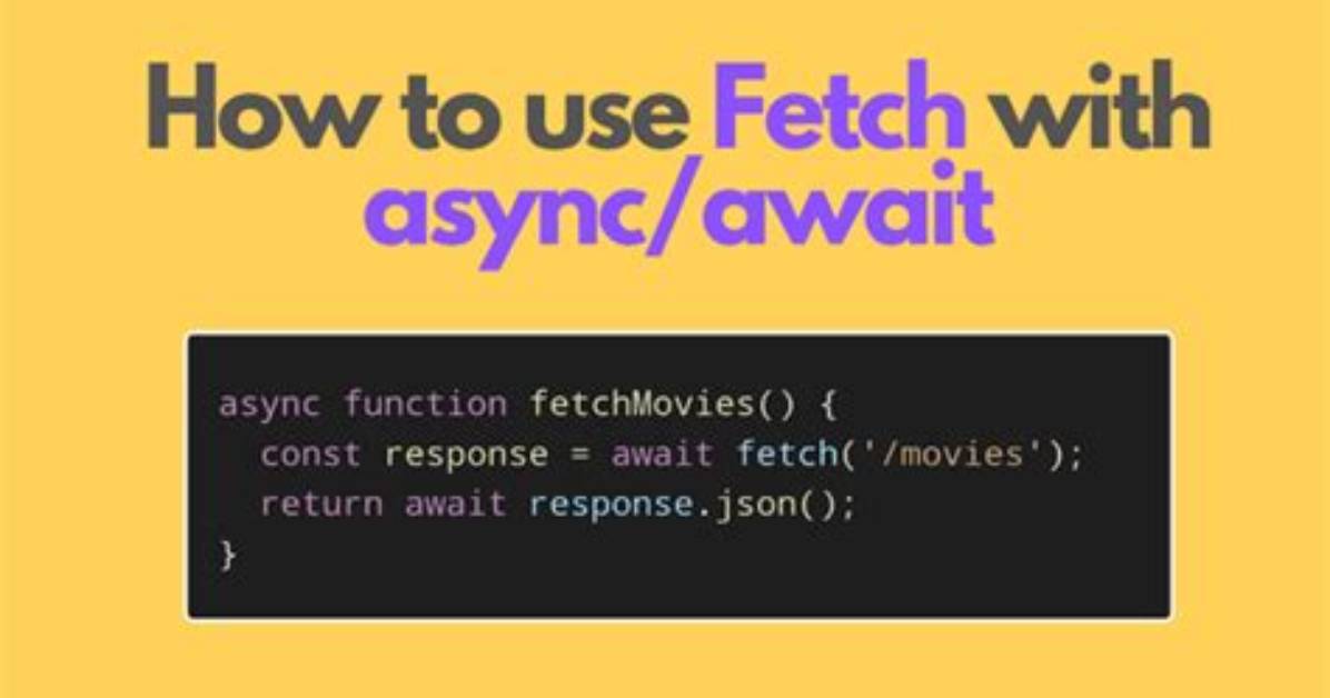 Async/Await with Fetch Js [Duplicate]