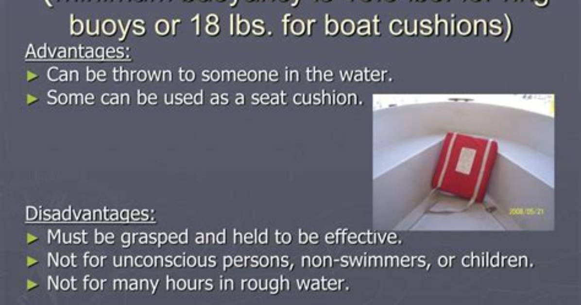 At a Minimum Ring Buoys Must Be?