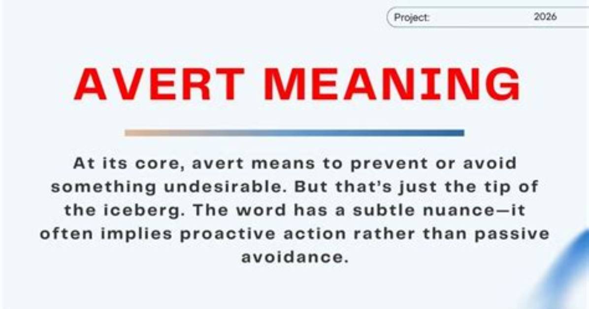 At Does Avert Mean?