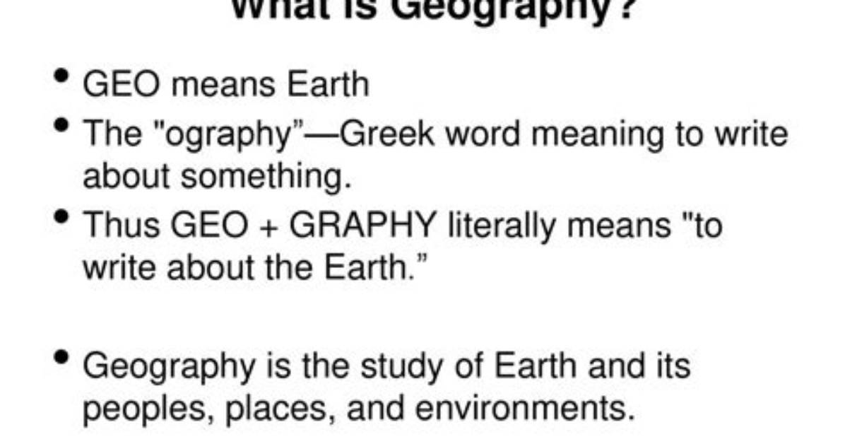 At Does Geo Mean?