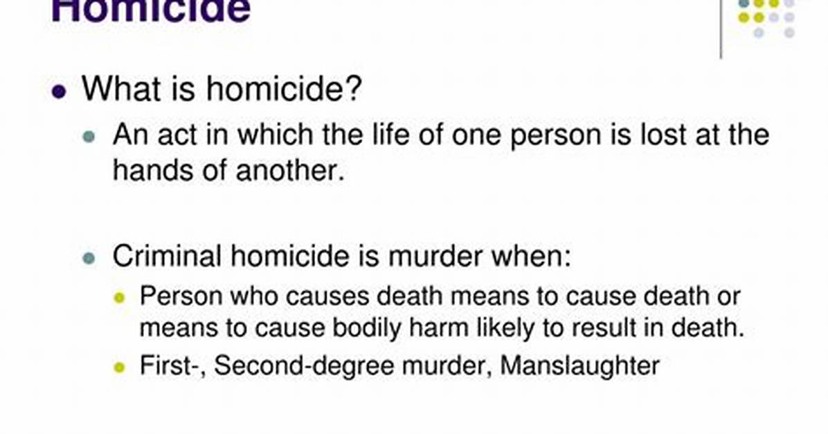 At Does Homicide Mean?