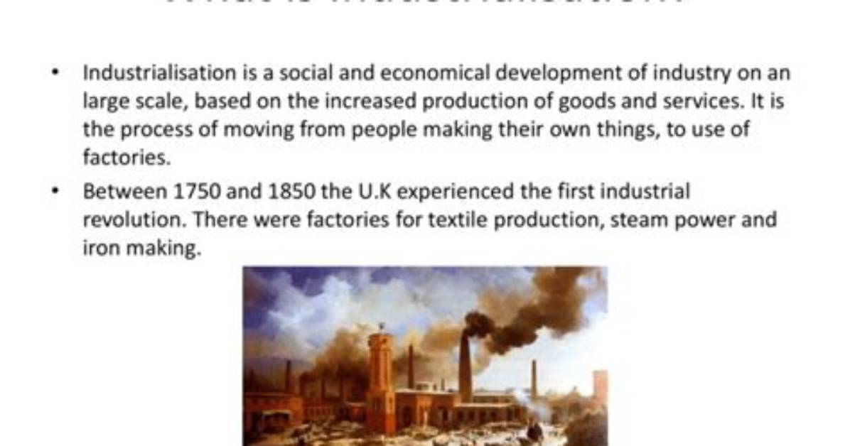At Does Industrialization Mean?