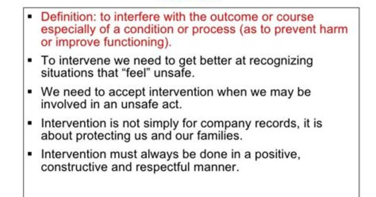At Does Intervene Mean?