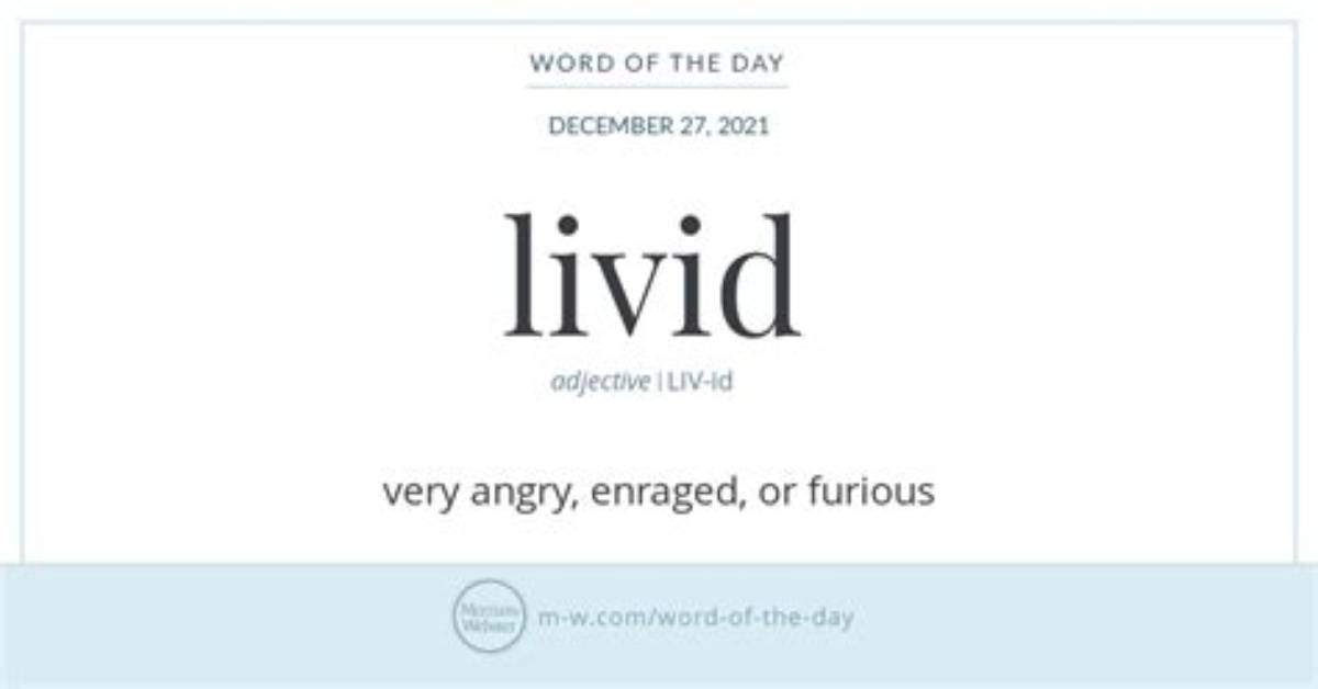 At Does Livid Mean?