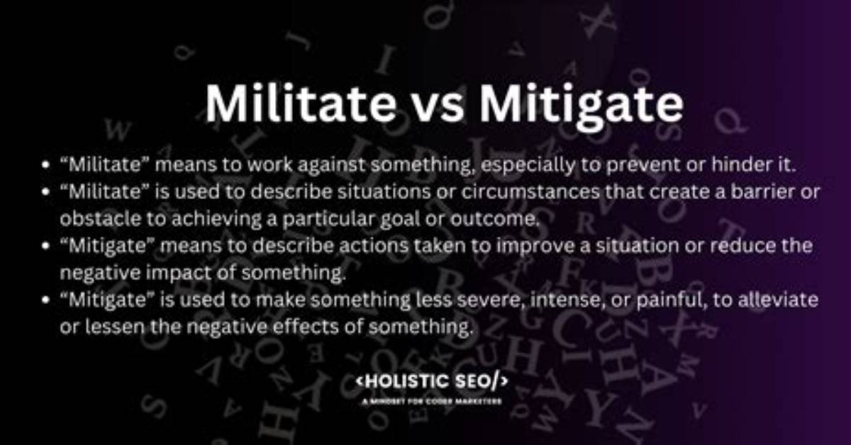 At Does Mitigate Mean?