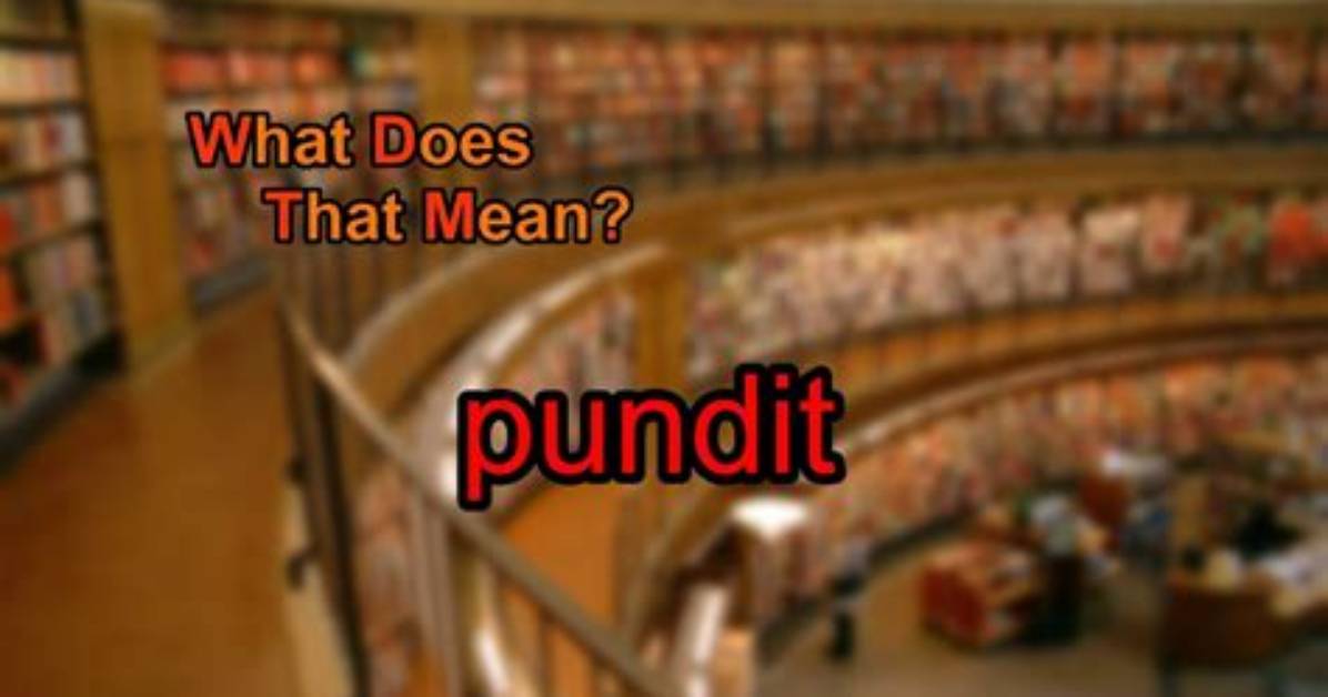 At Does Pundit Mean?