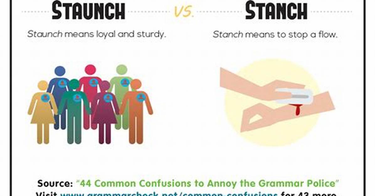 At Does Staunch Mean?