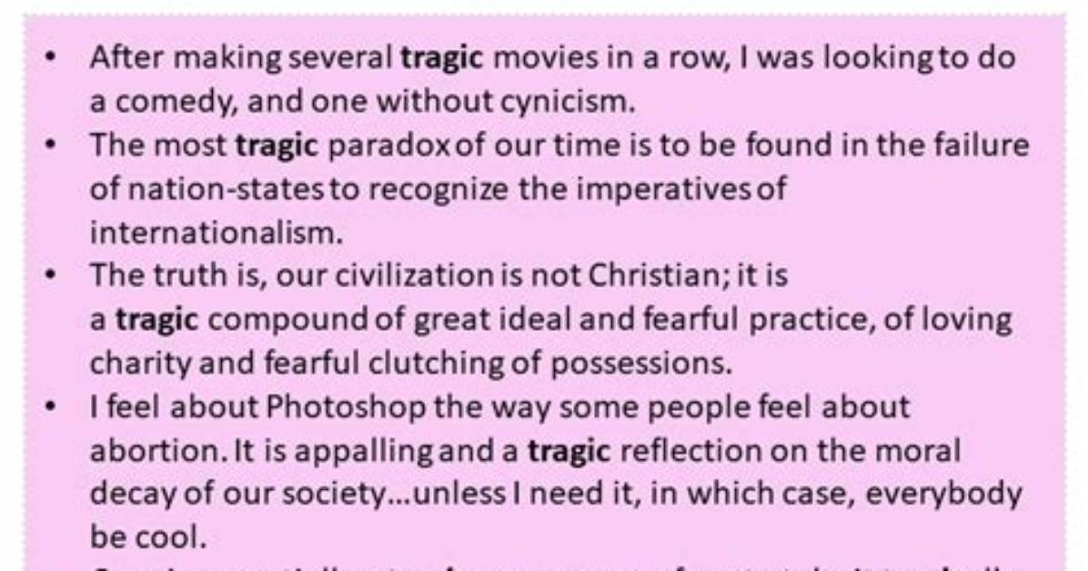 At Does Tragic Mean?
