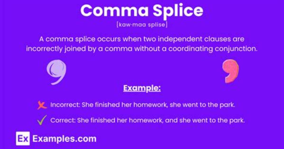 At Is a Comma Splice?