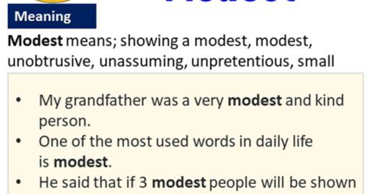At Modest in Sentence?