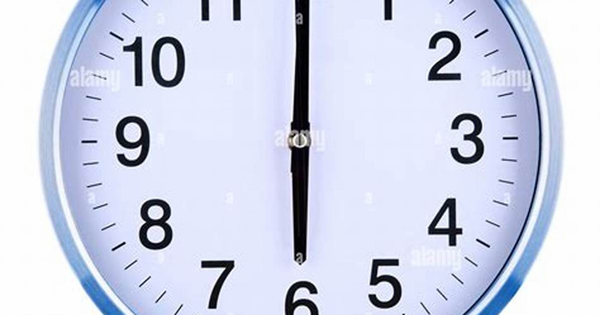 At Six O'clock or on Six O'clock?