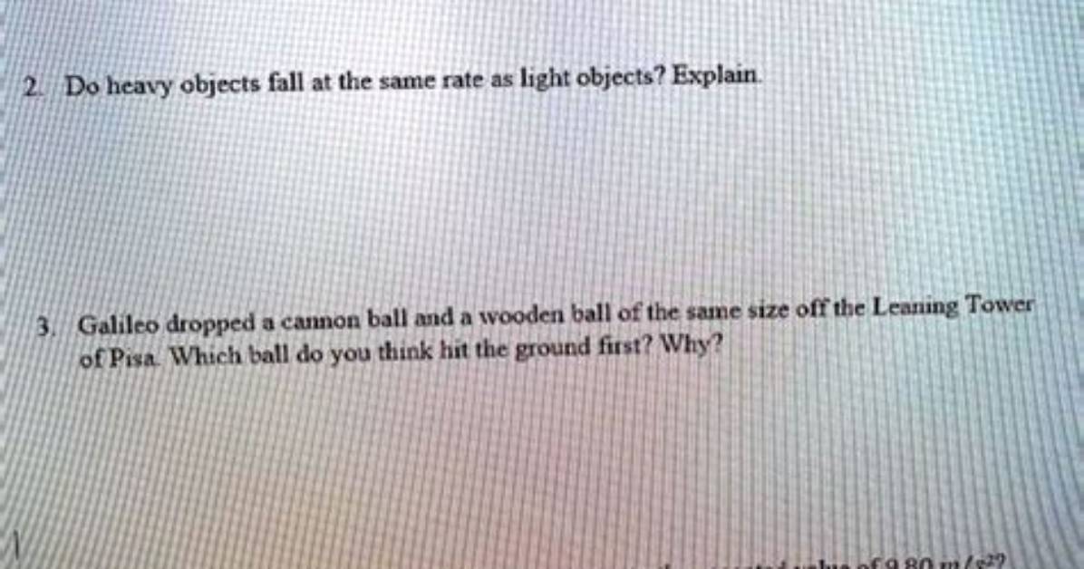 At What Speed Do Objects Fall?