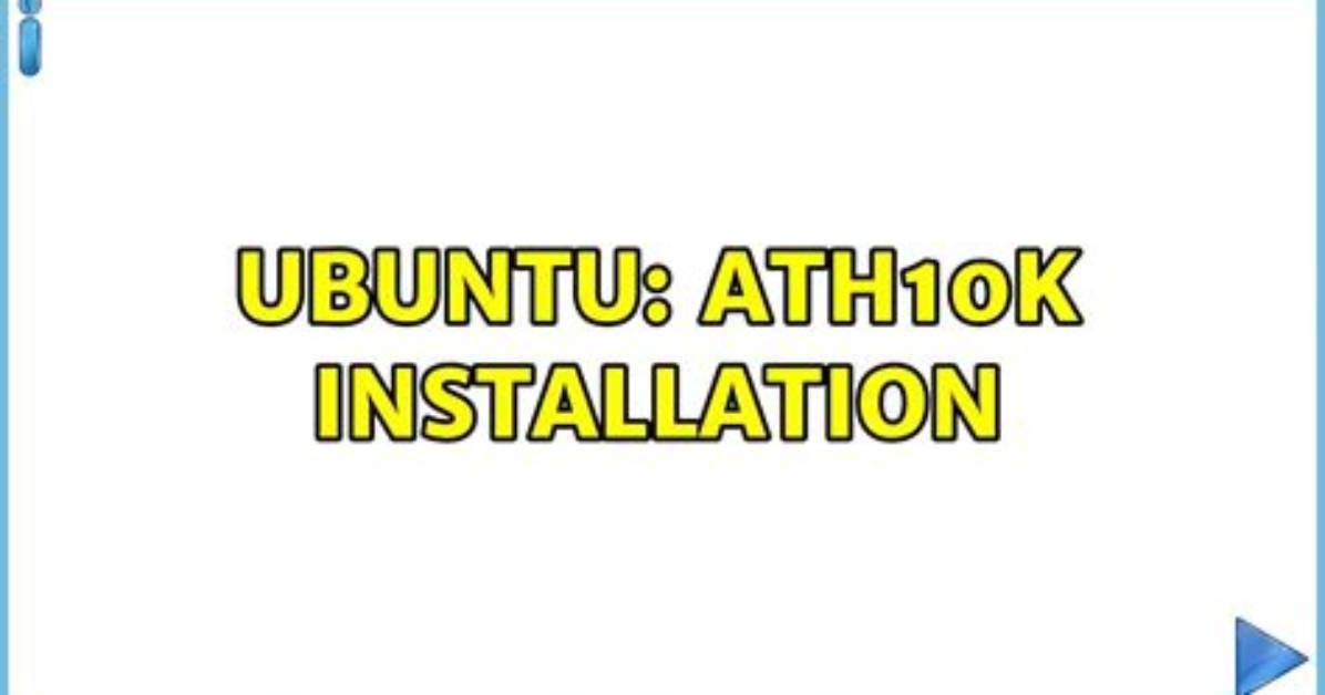 Ath10K Installation