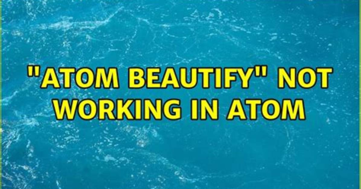 "Atom Beautify" Not Working in Atom