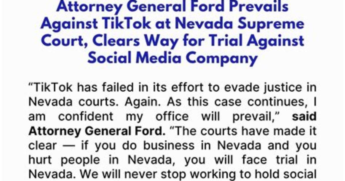 Attorney General Ford Takes on Social Media Platforms for Harming Youth | News
