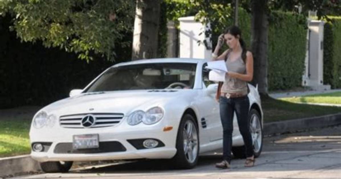 Audrina Patridge in Her Mercedes Sl