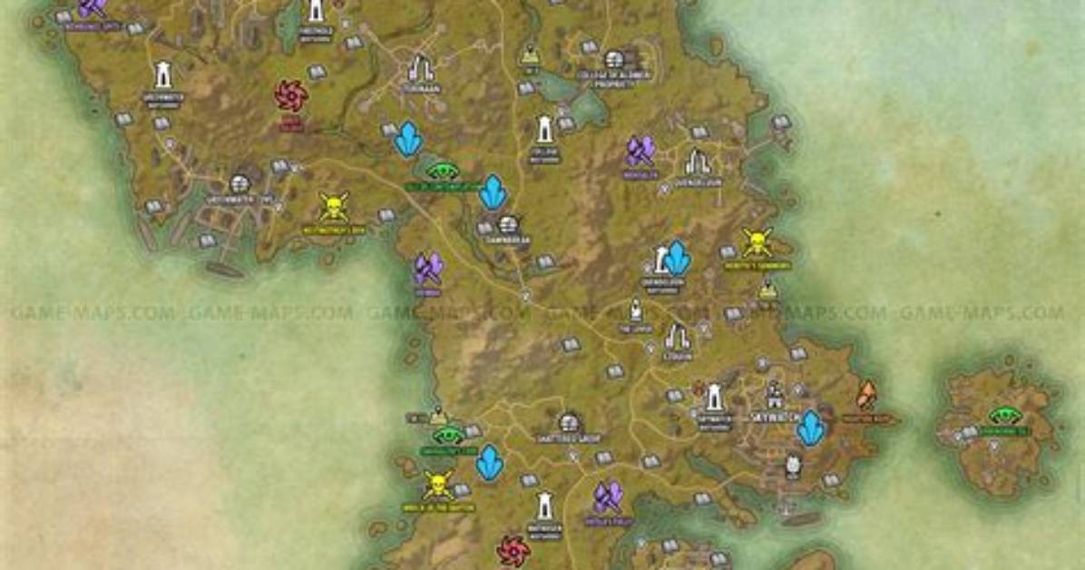 Auridon Map - the Elder Scrolls Online (Eso)