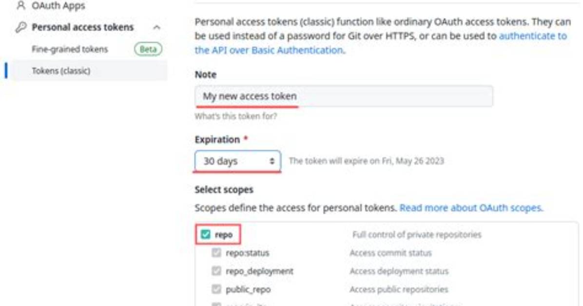 Authenticate with Github Using a Token