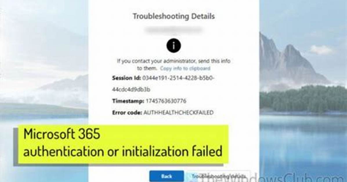 Authentication Failed