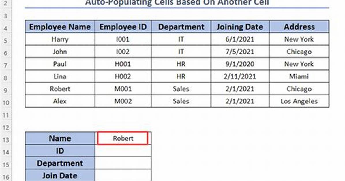 Auto-Populate a Cell Based on the Input of Another Cell