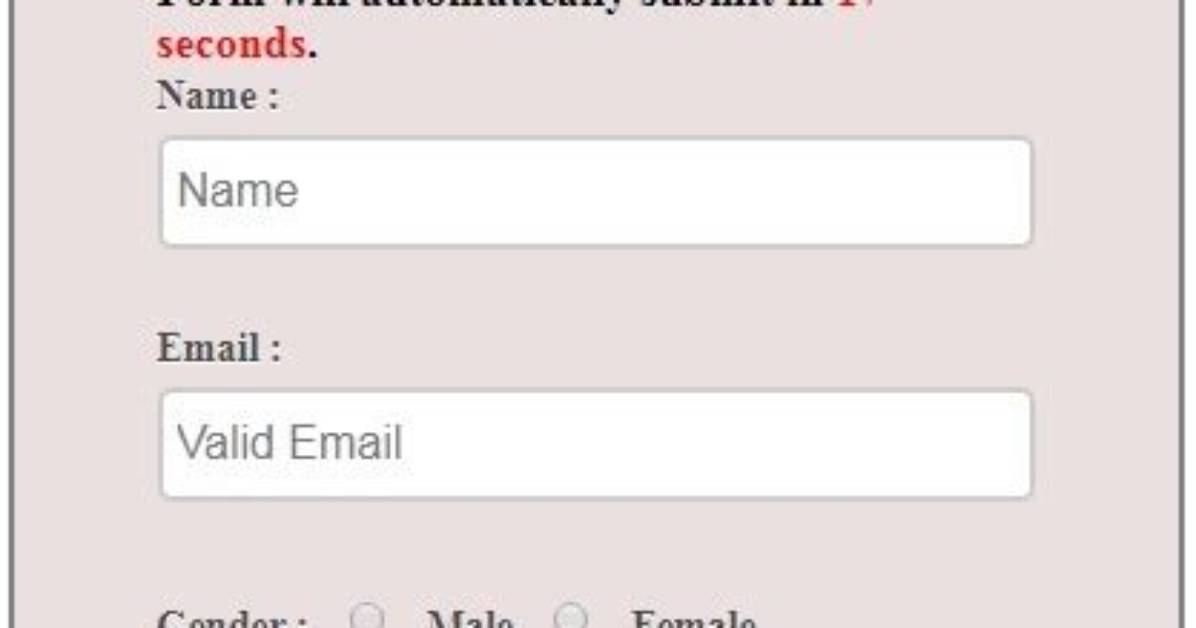 Auto-Submit Form Using Javascript
