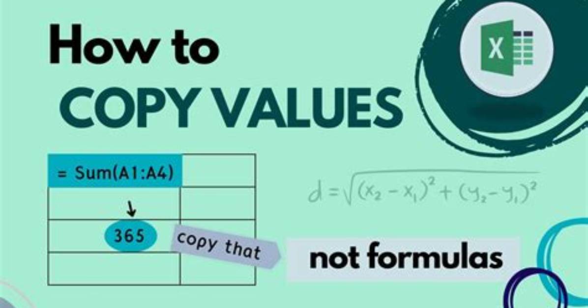 Automatically Copy Excel Values Not Formulas