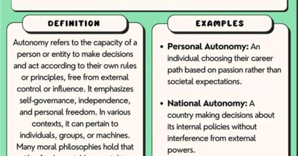 Autonomy - How to Discuss