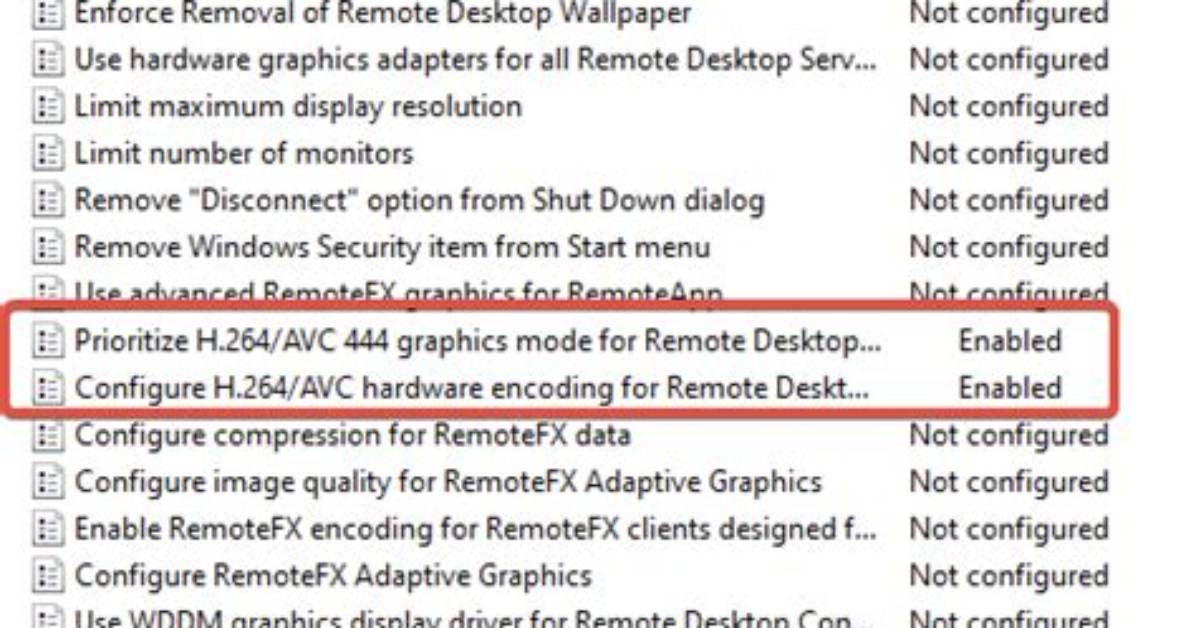 Avc Hardware Encoding When Using Remote Desktop Store App