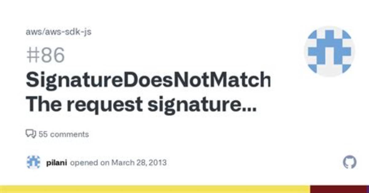 Aws Sigv4 Request Signature Does Not Match