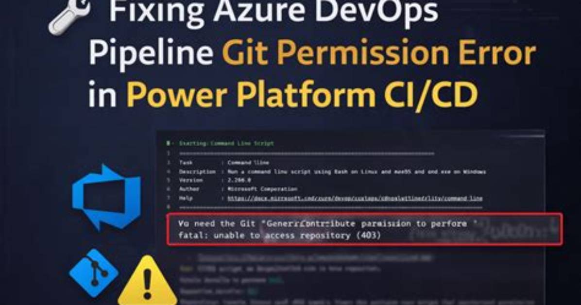 Azure Pipeline Does't Allow to Git Push Throwing 'Genericcontribute' Permission Is Needed