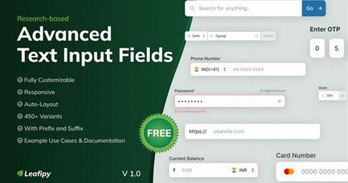 Background Color in Input and Text Fields
