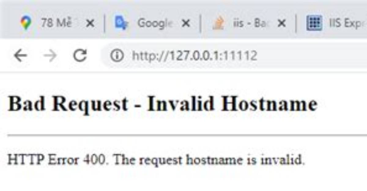 Bad Request - Invalid Hostname Asp. Net Visual Studio 2015