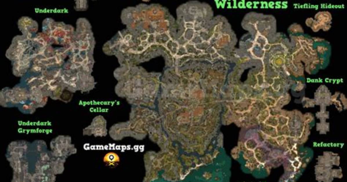 Baldur's Gate 3 Map - Wilderness (Early Access Version)