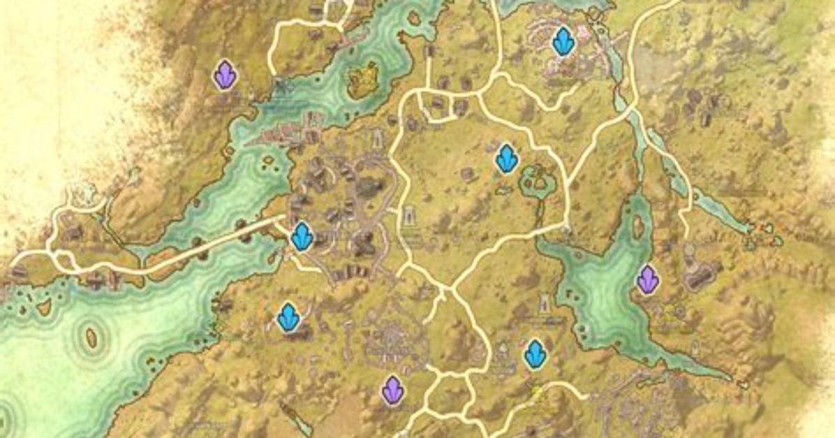 Bangkorai Skyshards Location Map the Elder Scrolls Online (Eso)