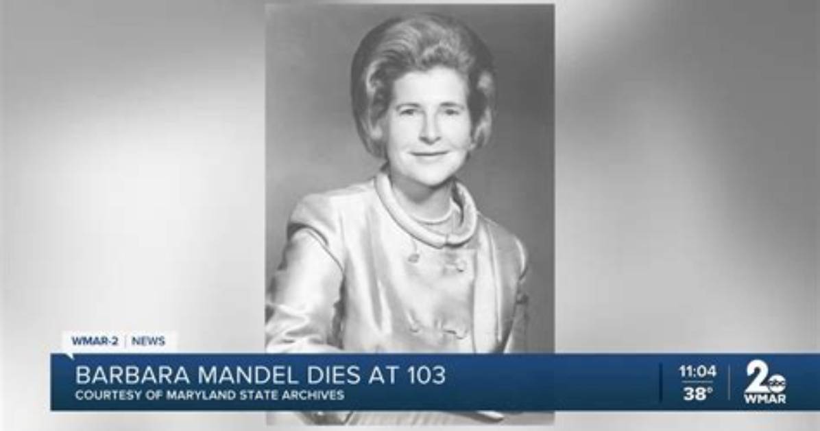 Barbara Mandel Wife of Late Governor Marvin Mandel Passed on Away