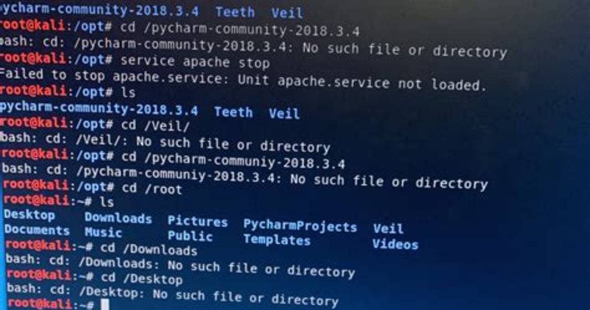-Bash: Cd: Desktop: No Such File or Directory