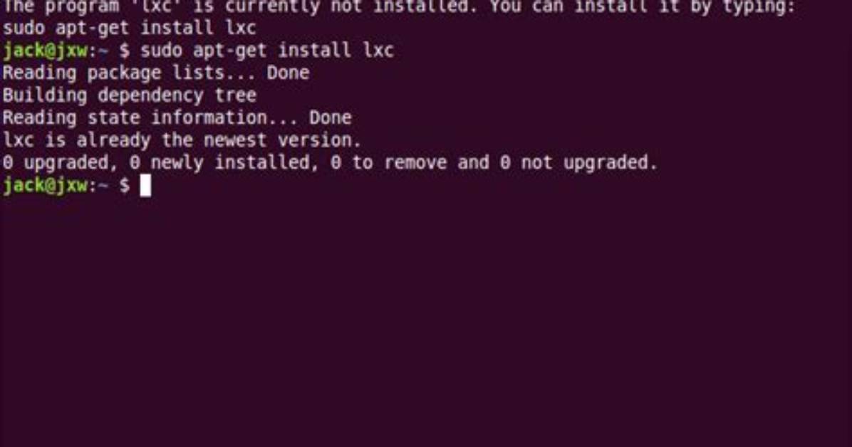 Bash Doesn't Think Lxc Is Installed, Apt Thinks It Is