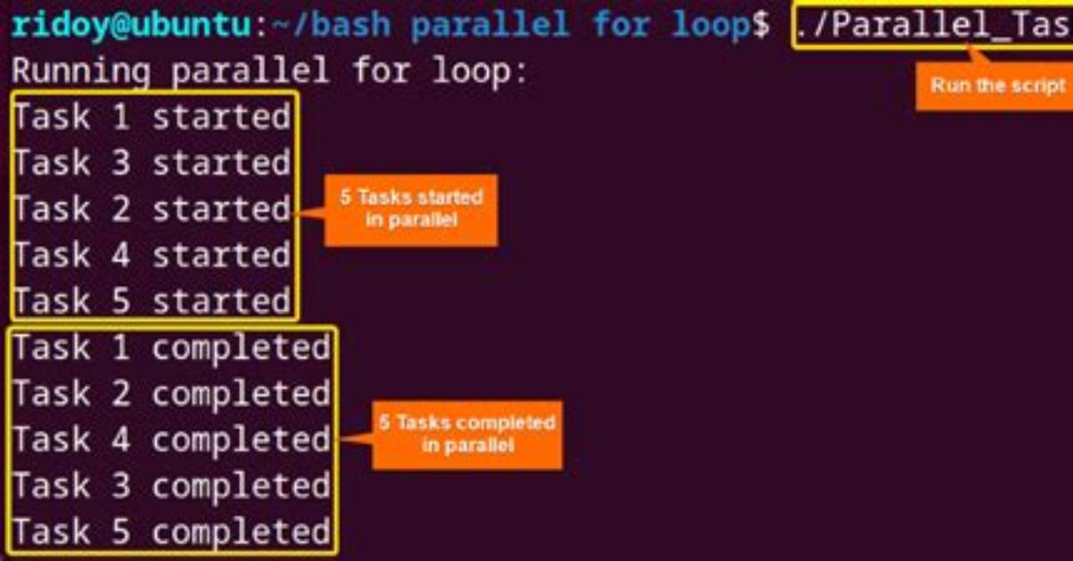 Bash for Loop in Parallel with N Cores