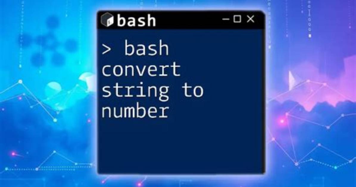 Bash Script Convert "String" to Number